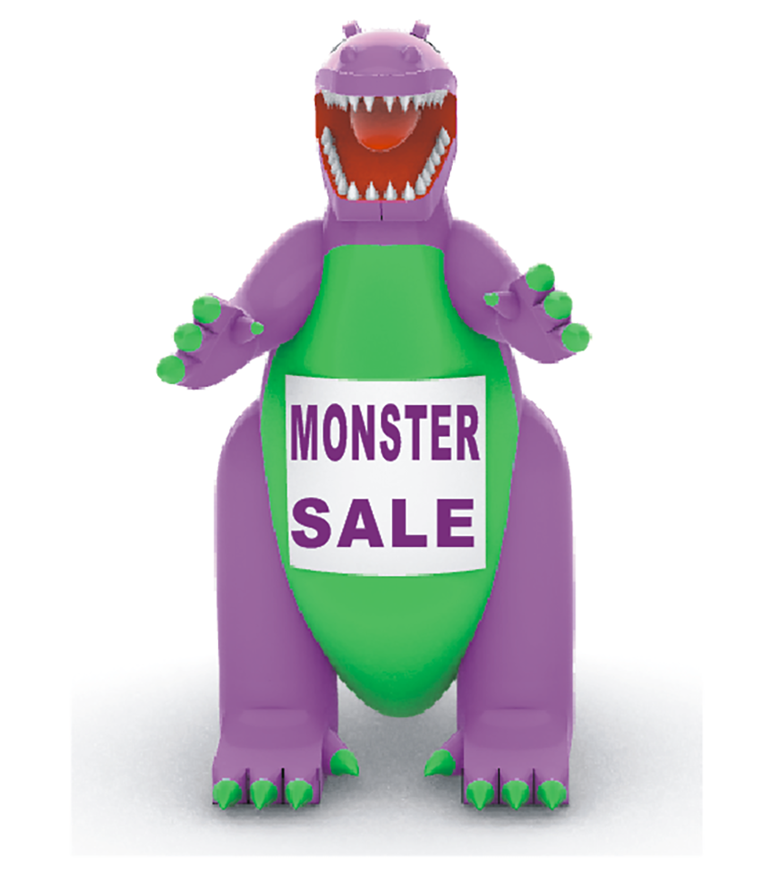 22ft Godzilla Monster Giant Advertising Inflatable for Storefronts