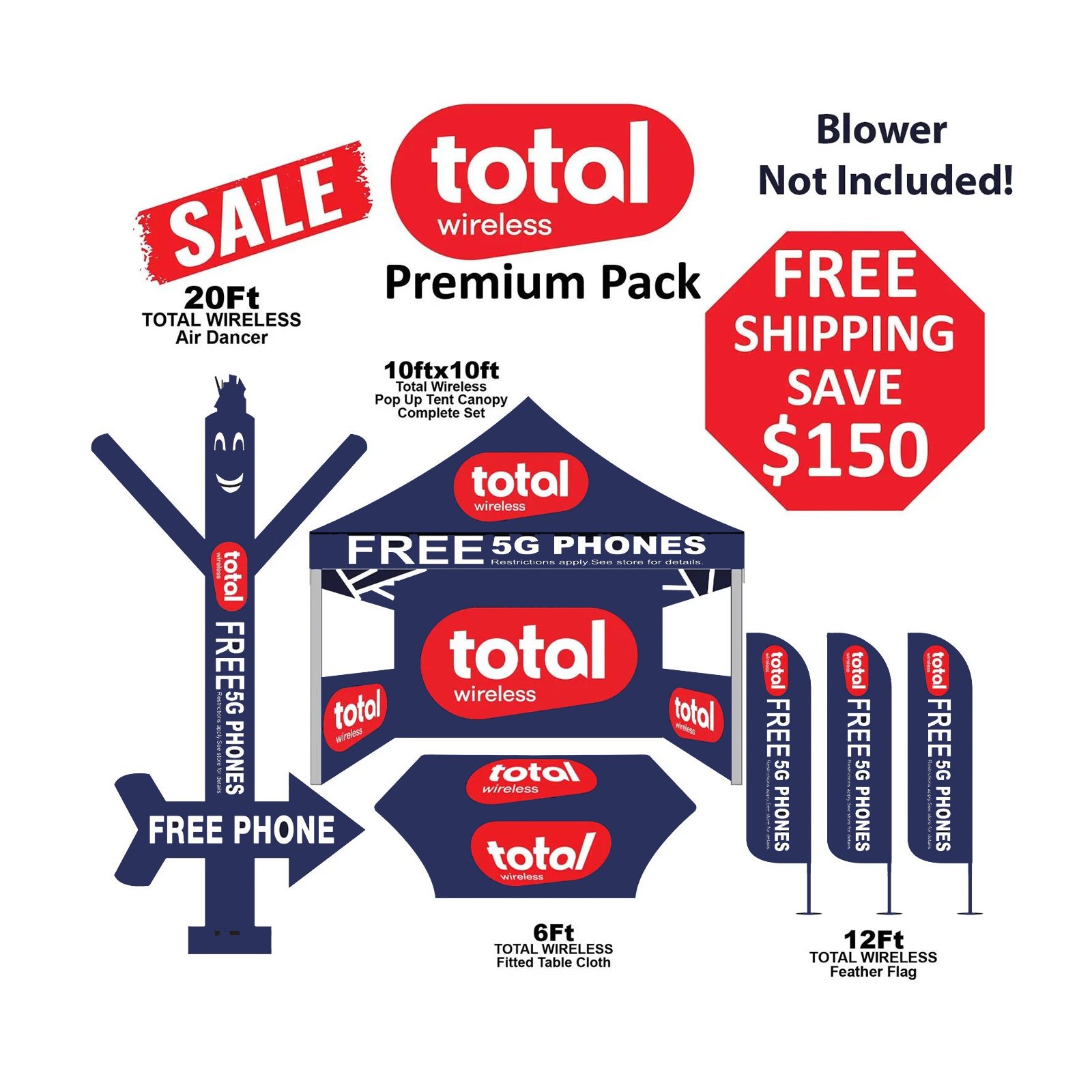 Premium Total Wireless 5G Advertising Kit (10x10 Tent Edition)