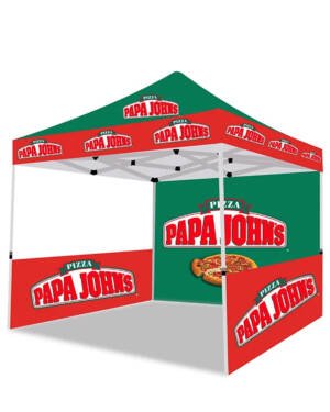 10-Ft-x-10-Ft-Papa-John’s-Pizza-Pop-Up-Advertising-Tent-with-Back-&-Side-Wall