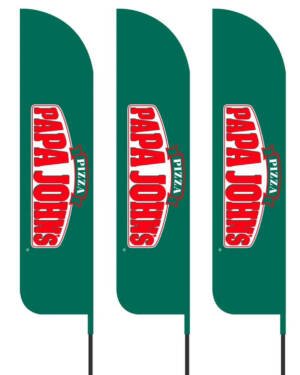 12ft Papa John’s Outdoor Advertising Feather Flags