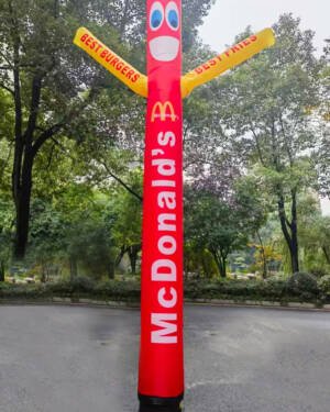 20ft McDonald’s Custom Text Air Dancer with McDonald’s Logo – Wacky Waving Tube Man for Outdoor Advertising (Blower Sold Separately)