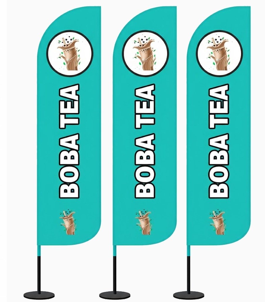 Boba Tea Feather Flags Pack of 3