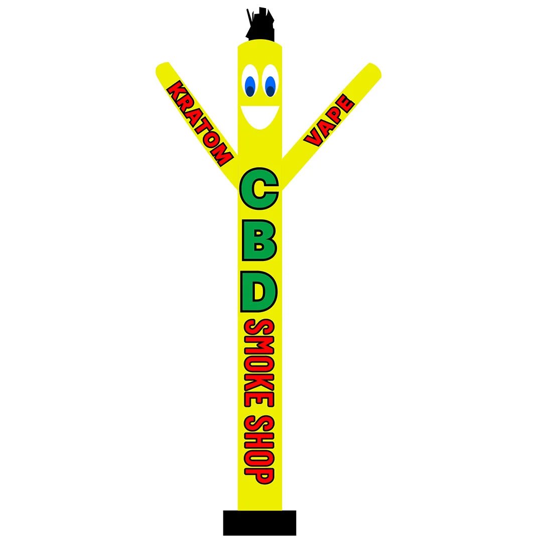 10FT CBD Smoke Shop Yellow Air Dancer
