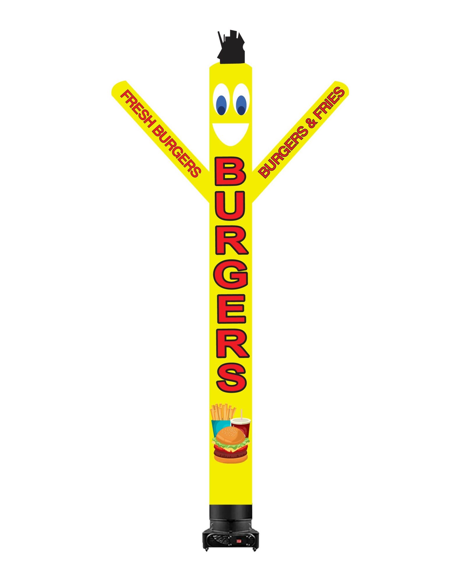 10ft Fresh Burgers Air Dancer Inflatable Tube Man