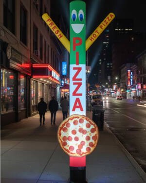 20ft Pizza Air Dancer with LED Blower