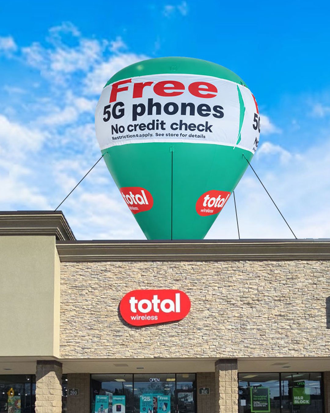 22ft Total Wireless rooftop inflatable balloon