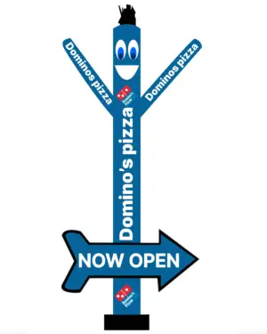 20ft Domino’s Pizza “Now Open” Inflatable Air Dancer with Arrow