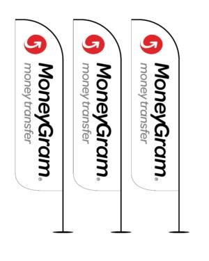 12FT MoneyGram Money Transfer Feather Flags