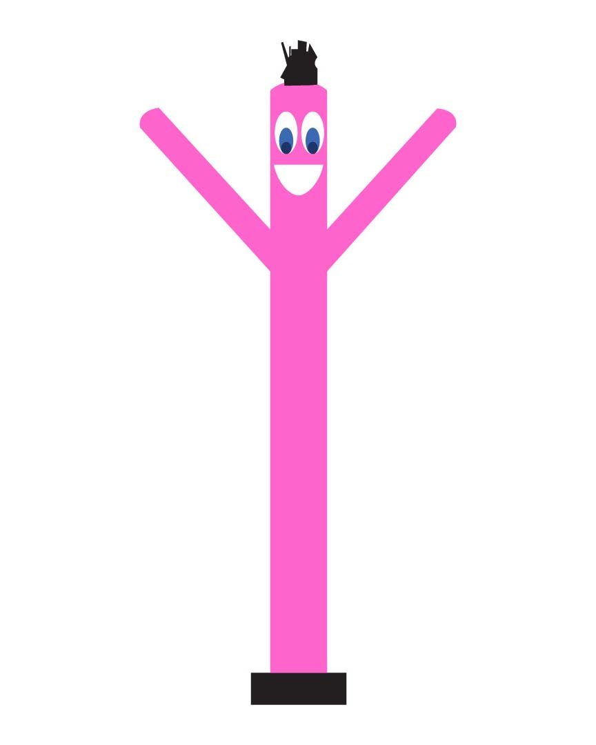 20FT Solid Pink Air Dancer Inflatable Tube Man