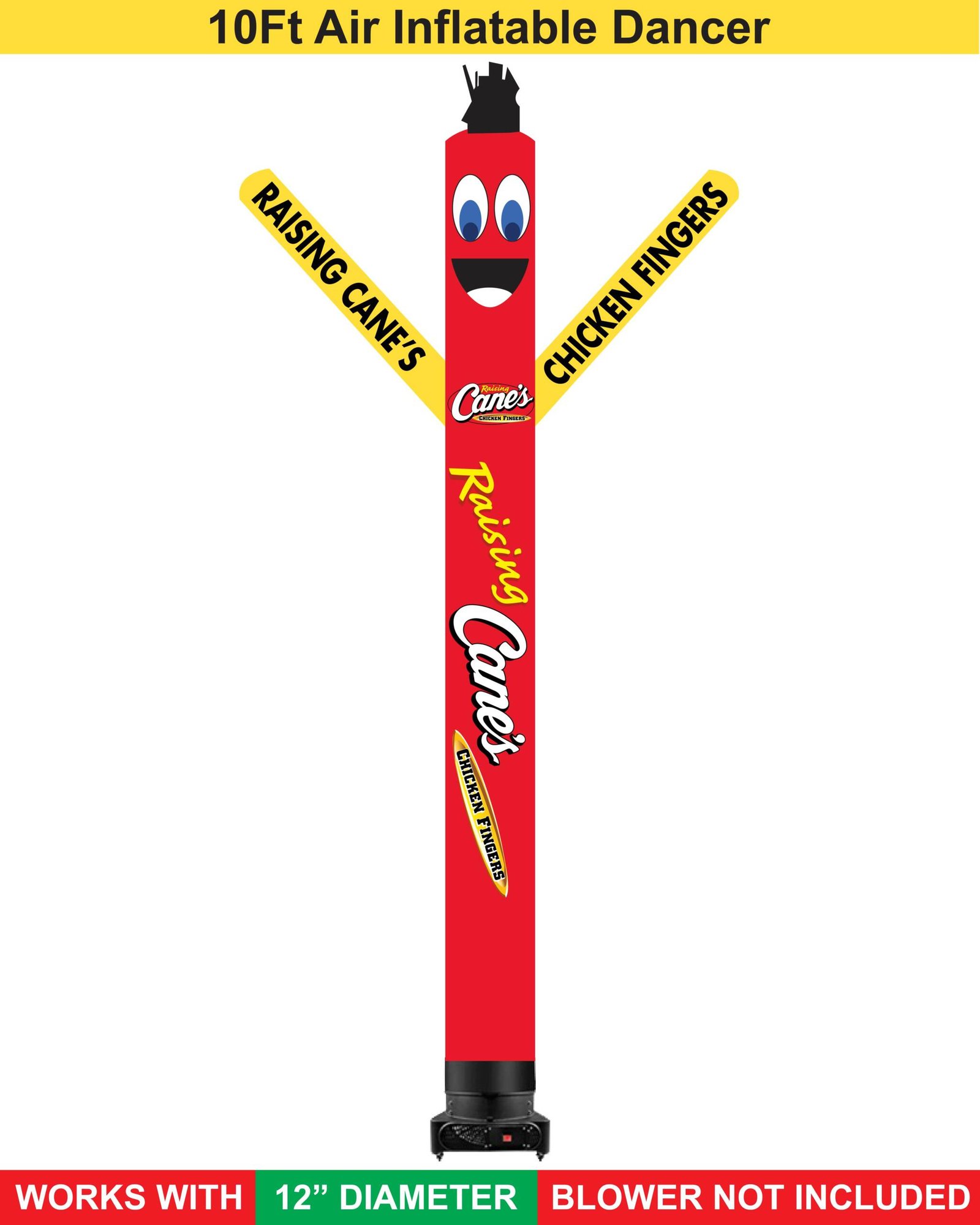 10ft Raising Cane’s Chicken Fingers inflatable tube man