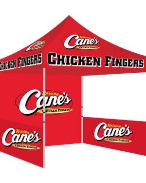 10×10 Raising Cane’s Branded Pop Up Canopy Tent