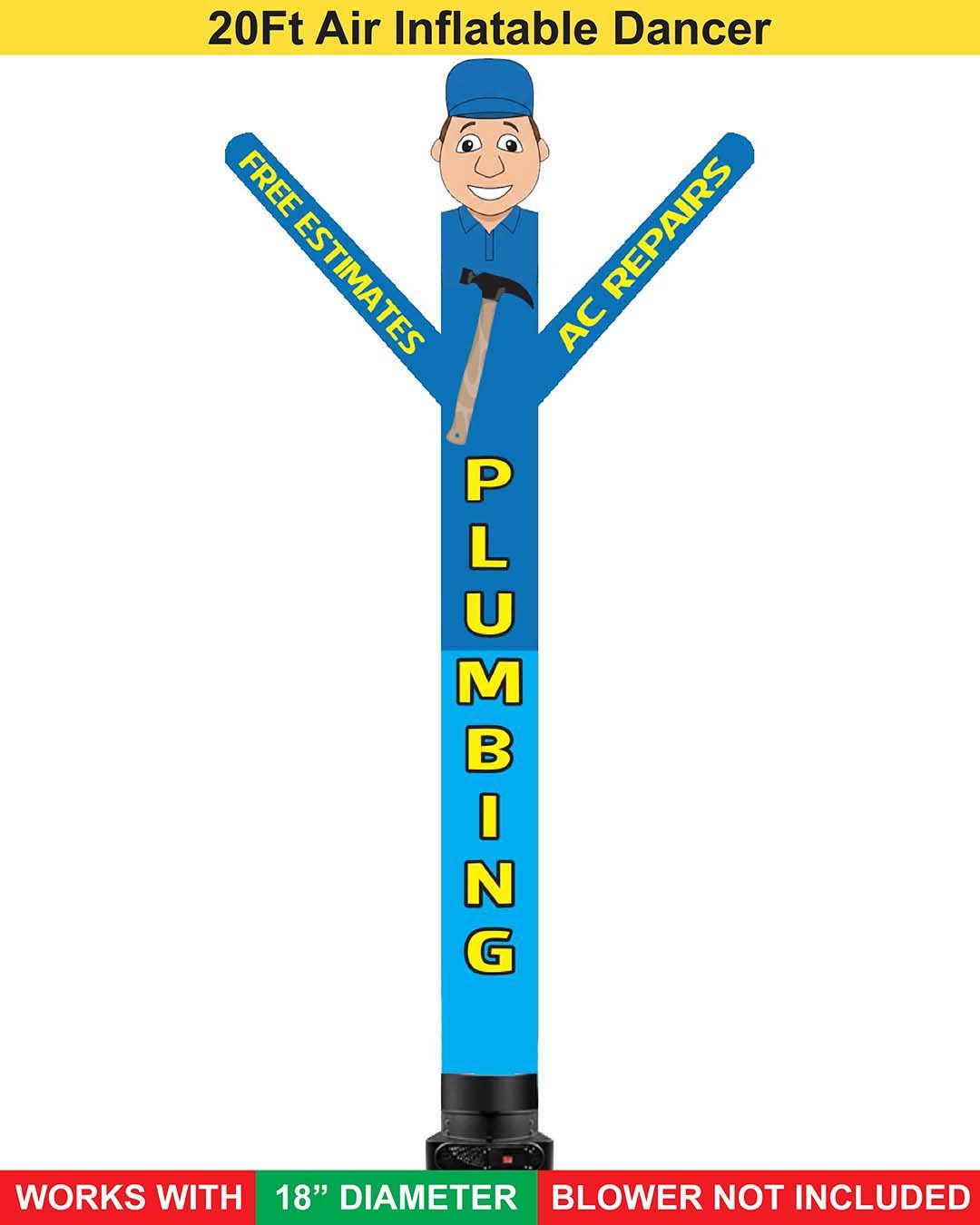 20ft plumbing inflatable air dancer