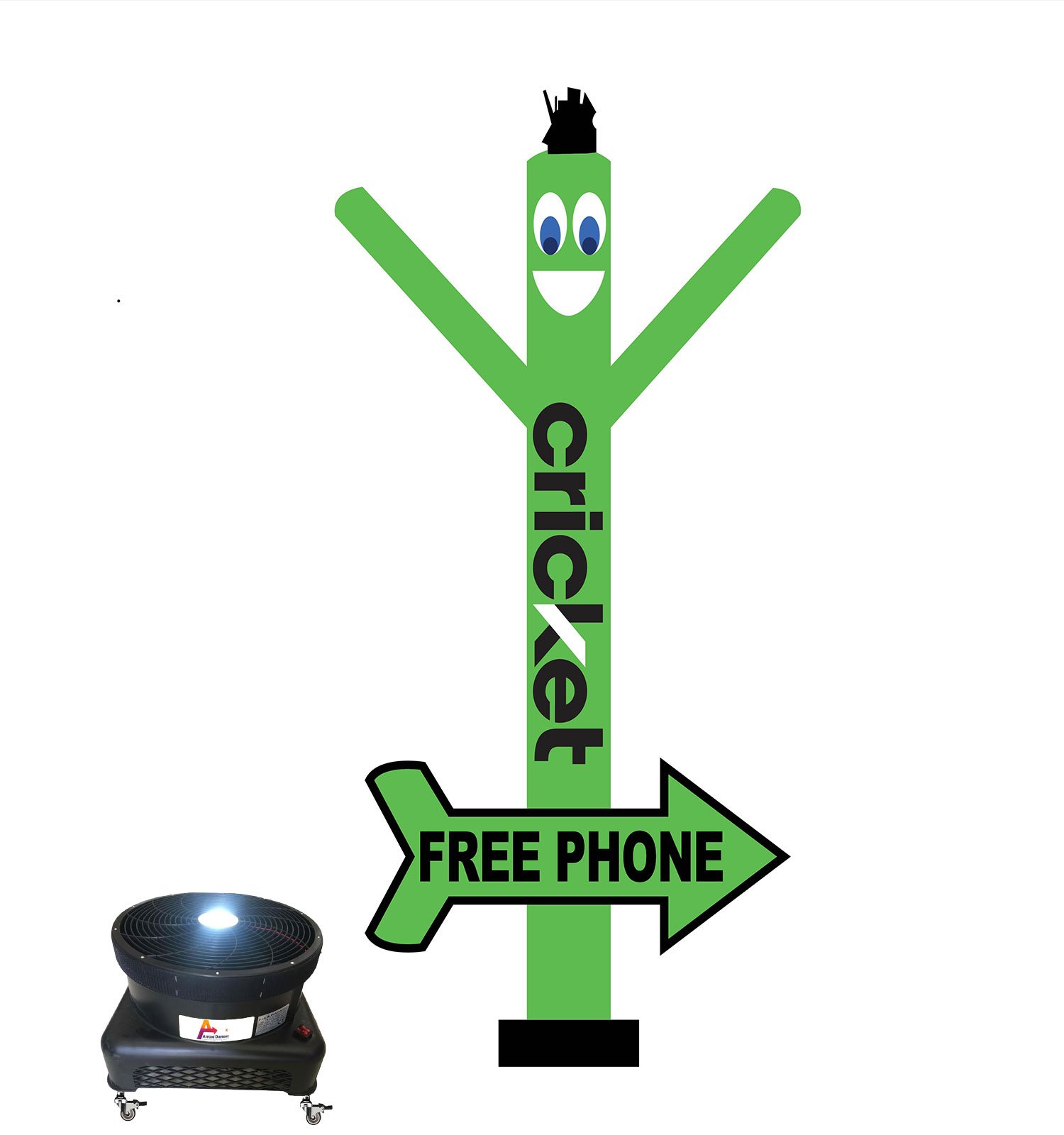 Cricket Wireless Air Dancer With LED Blower