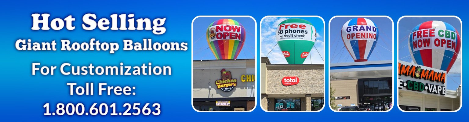 Giant Rooftop Advertising Balloons