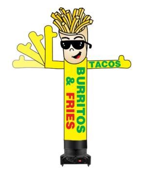 10FT “Burritos & Fries” Waving-Man Inflatable