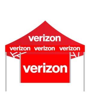 10×10 Verizon pop up canopy tent without side walls