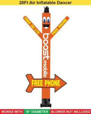 20FT Boost Mobile Air Dancer with Arrow Sign