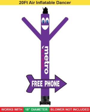 20FT Metro By T Mobile Air Dancer with Arrow Sign