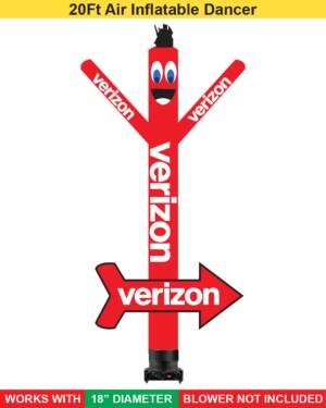 20FT Verizon Air Dancer Inflatable with Arrow Sign