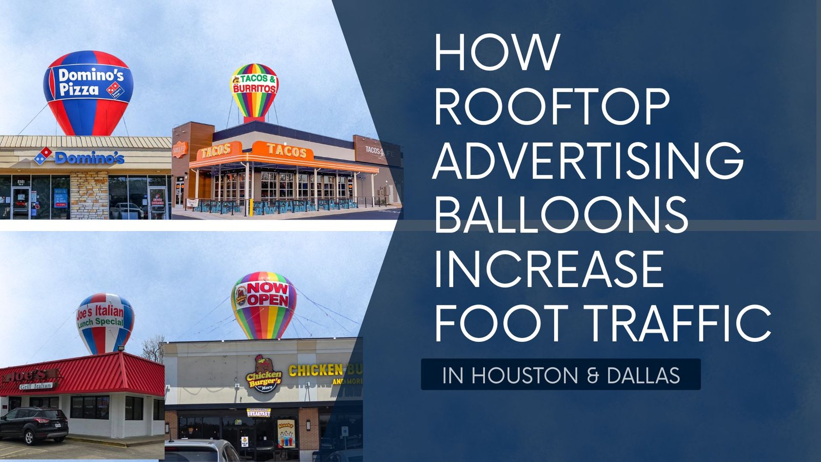 How Rooftop Advertising Balloons Increase Foot Traffic