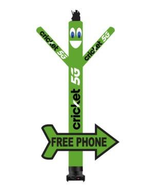 buy 20ft Cricket 5G air dancer with arrow sign