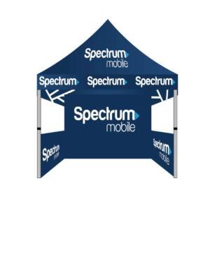 5Ft × 5Ft Spectrum Mobile Branded Pop Up Canopy Tent