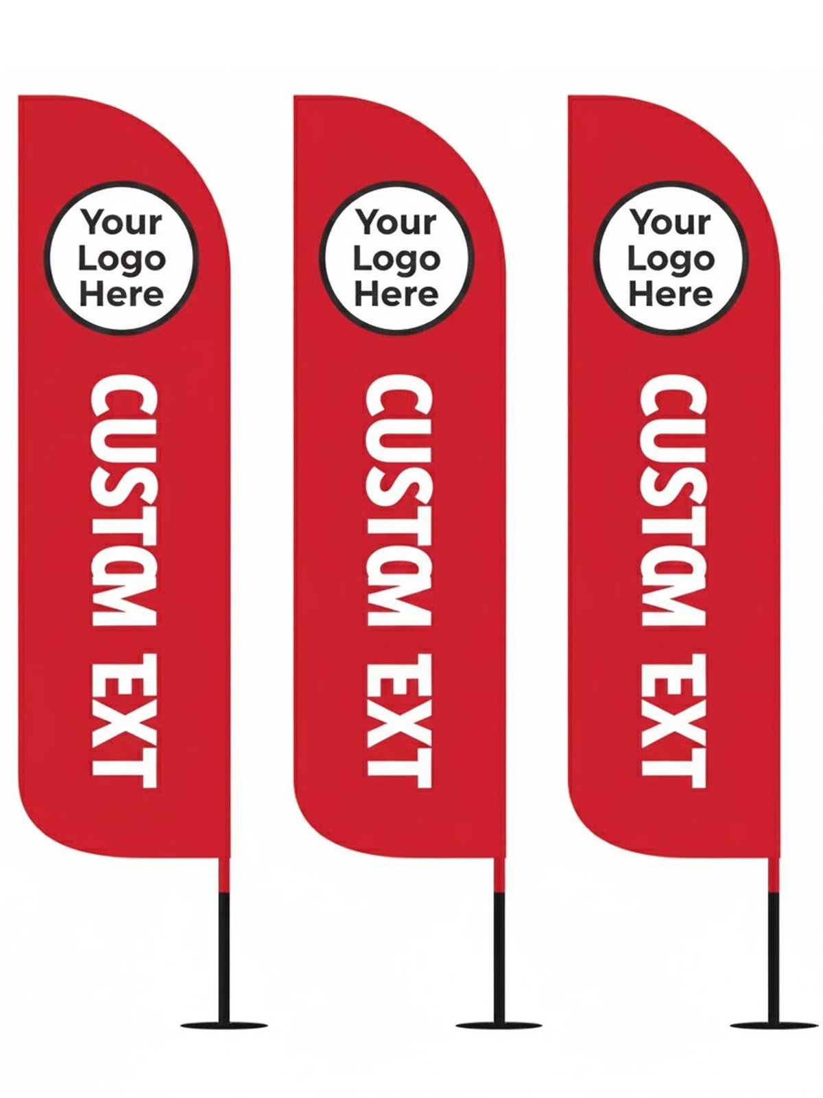 12ft custom outdoor advertising feather flags for storefront visibility and branded outdoor promotion