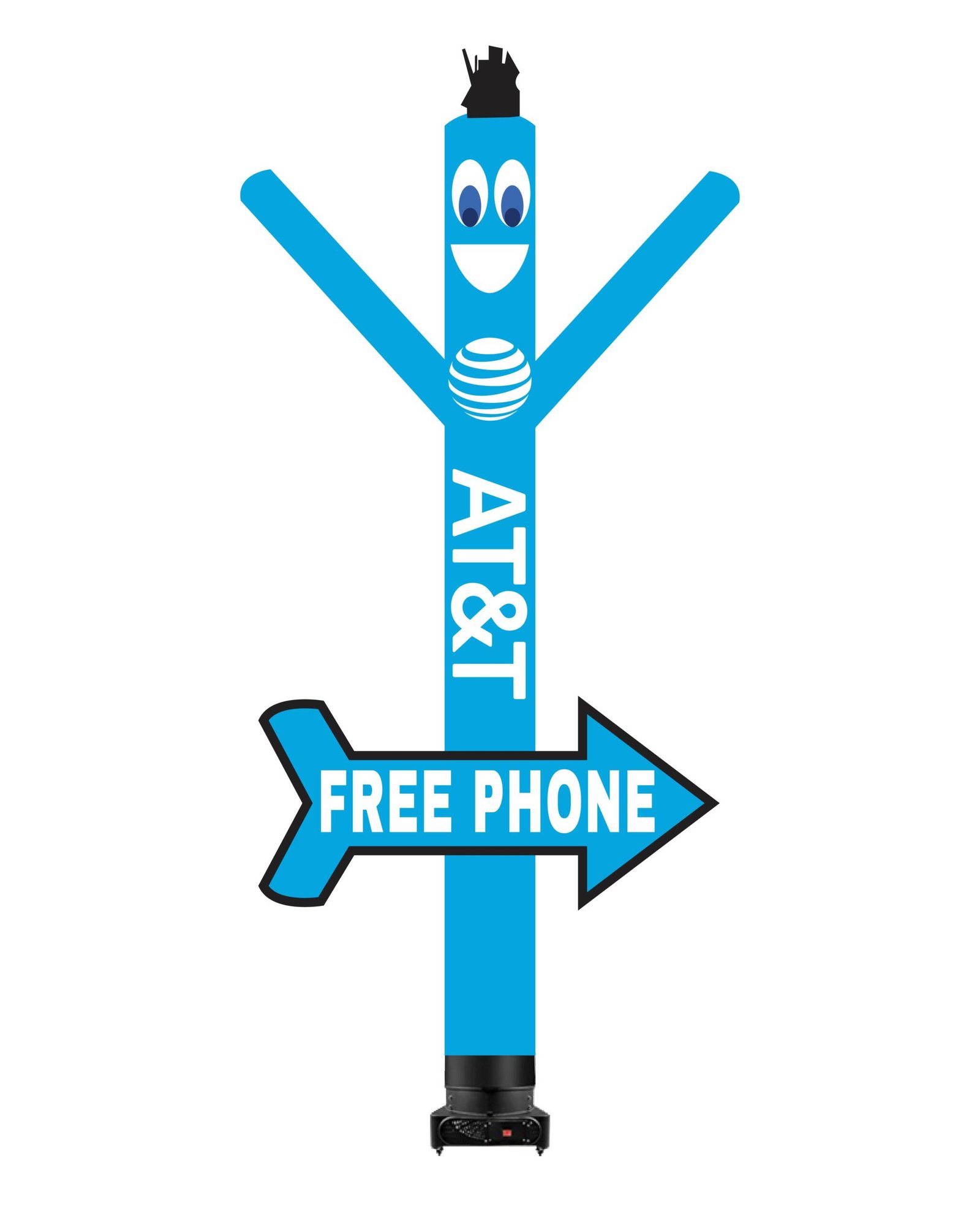 buy 20ft AT&T inflatable air dancer with arrow sign