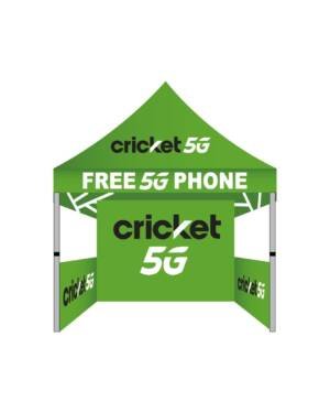 5×5 Cricket 5G canopy tent with back wall