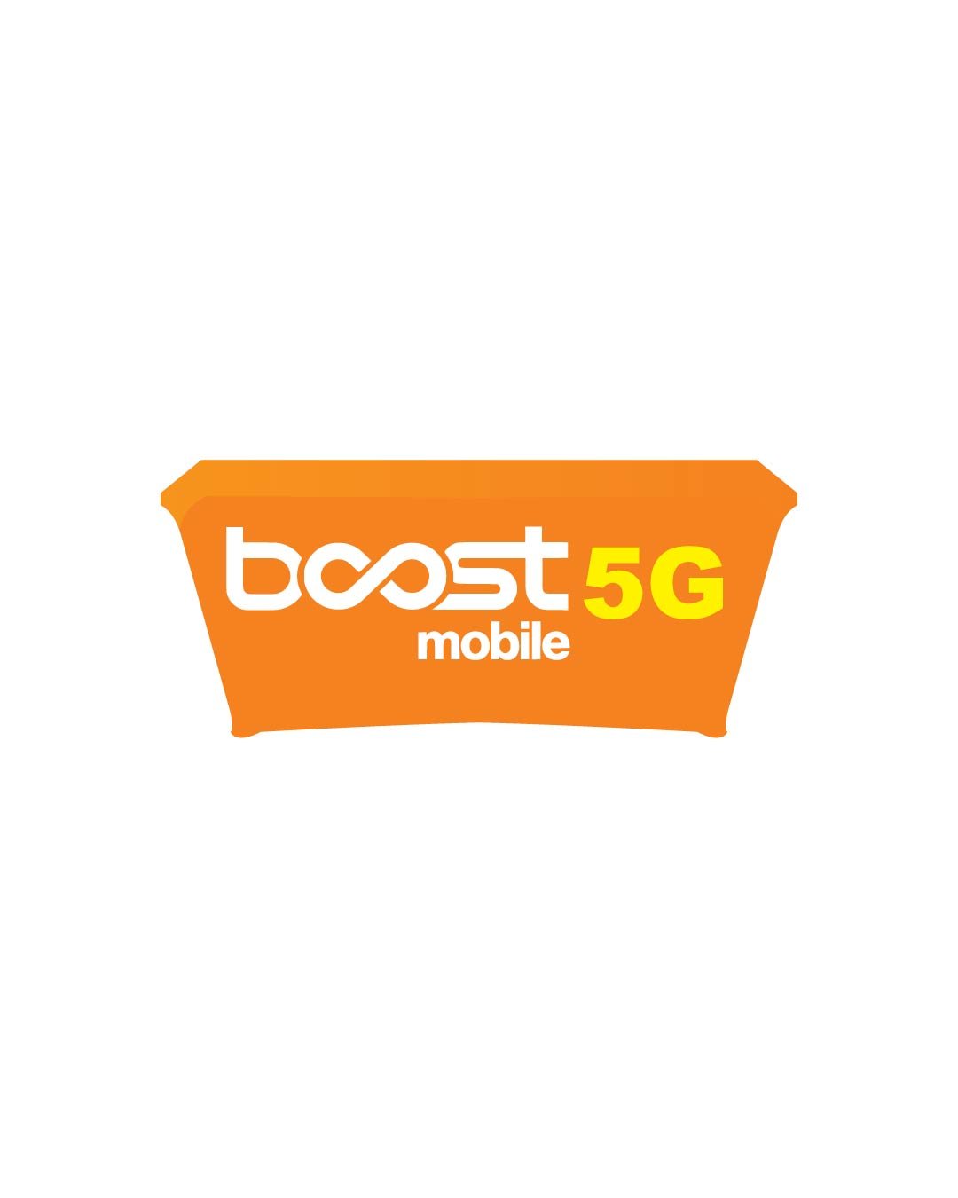 6FT Boost Mobile 5G fitted table cover yellow 5G