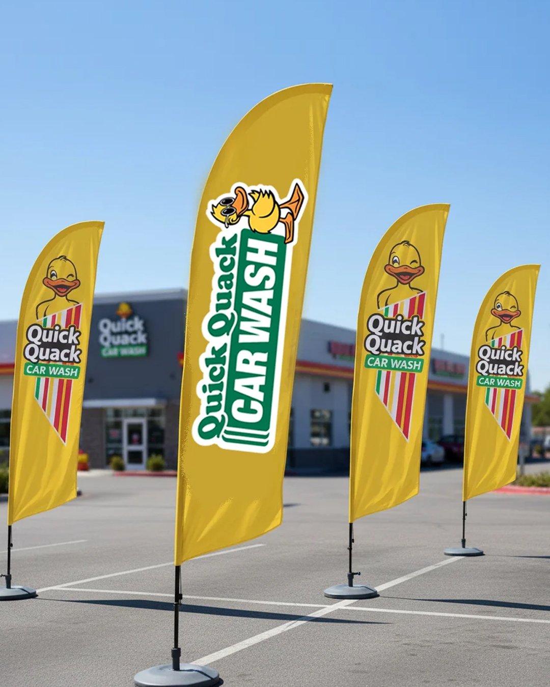 best outdoor advertising promotion flags for retail and storefront business visibility