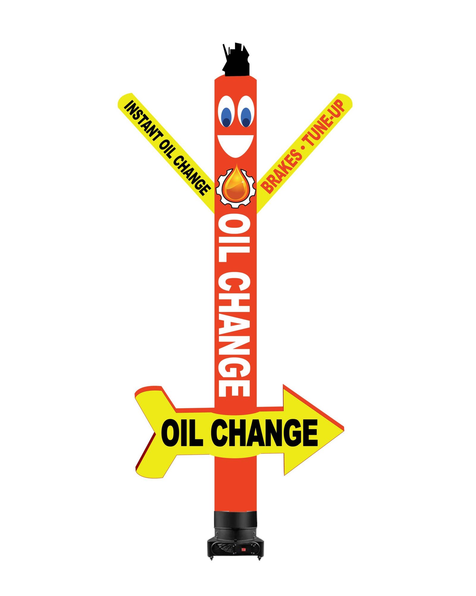 buy 20ft oil change inflatable air dancer with arrow sign