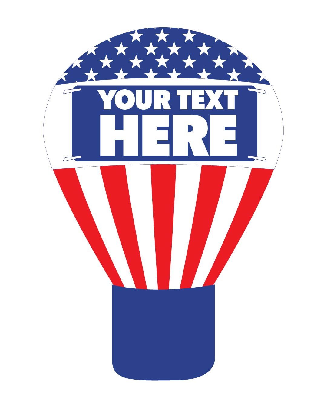 22ft US flag rooftop advertising balloon