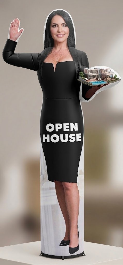 Custom realtor inflatable waver for open house visibility and property marketing
