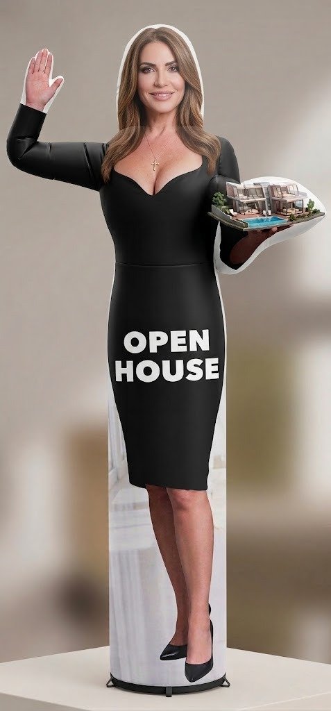 Custom realtor inflatable waver for open house and property marketing