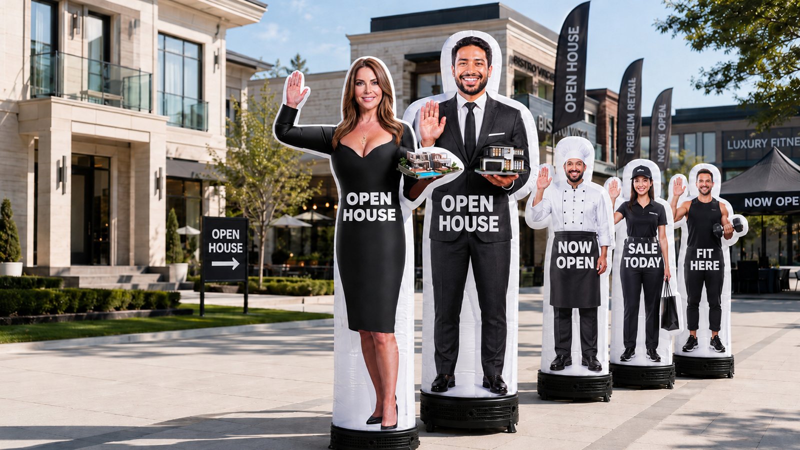 Custom Character Inflatable Wavers for Real Estate, Car Dealerships & Outdoor Business Advertising