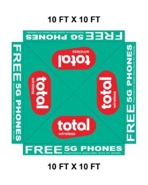 10Ft x 10Ft Total Wireless canopy roof cover only
