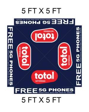 5Ft x 5Ft Total Wireless navy blue canopy roof cover only