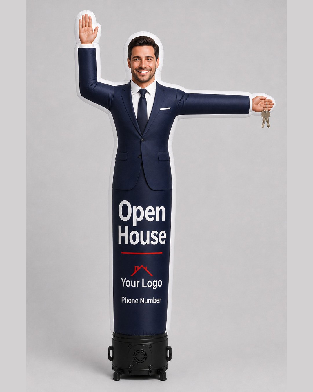 10FT Custom Male Realtor Tube Display