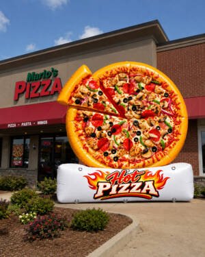 20ft giant pizza rooftop advertising balloon