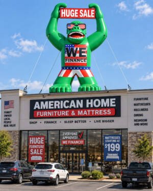 22ft giant gorilla rooftop advertising inflatable