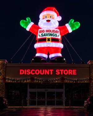 22ft Santa Giant Advertising Inflatable with LED Lights