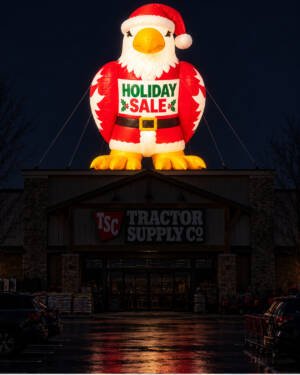 22ft Santa Eagle Giant Rooftop Advertising Inflatable Balloon